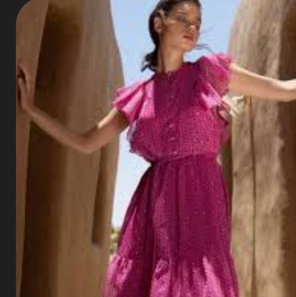 ANTHROPOLOGIE NWT $306 Sabina Musayev Riviera Tiered Midi Dress Size Medium